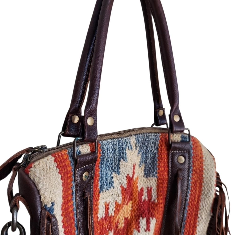 Myra Western Fringed Aztec Crossbody - Picture 4 of 15
